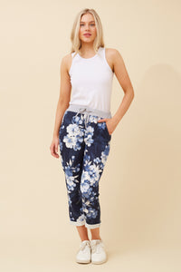 Jett Floral Jogger Pant Navy