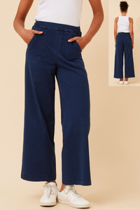 Perry Wide Leg Denim Pants / Dark Denim