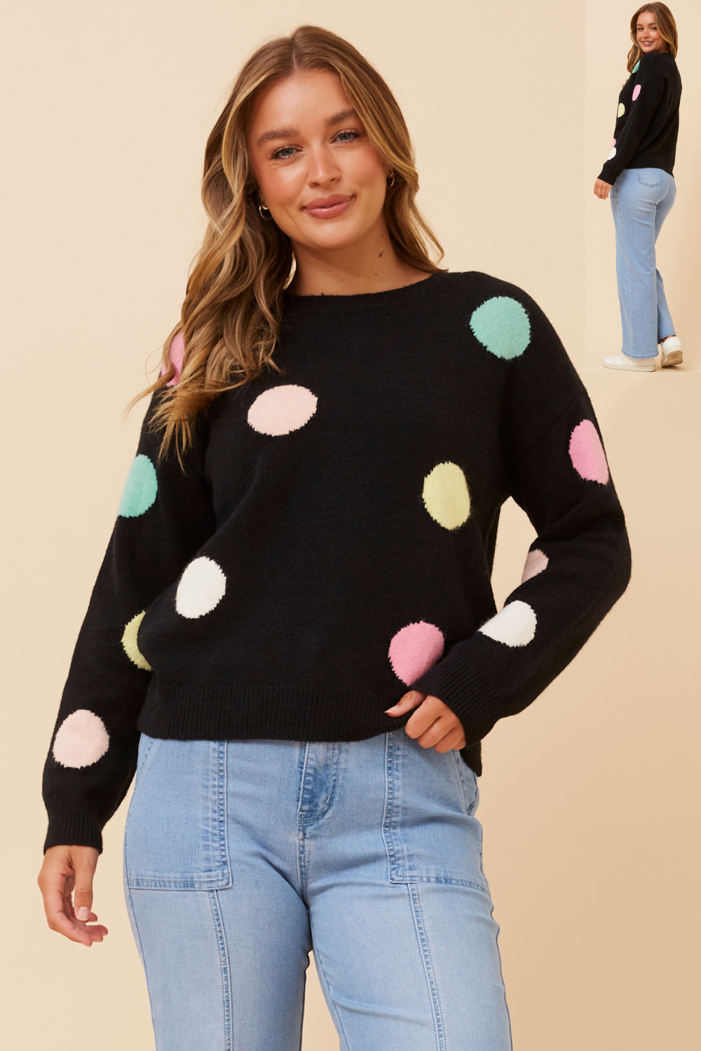 Tess Polka Dot Knit Jumper