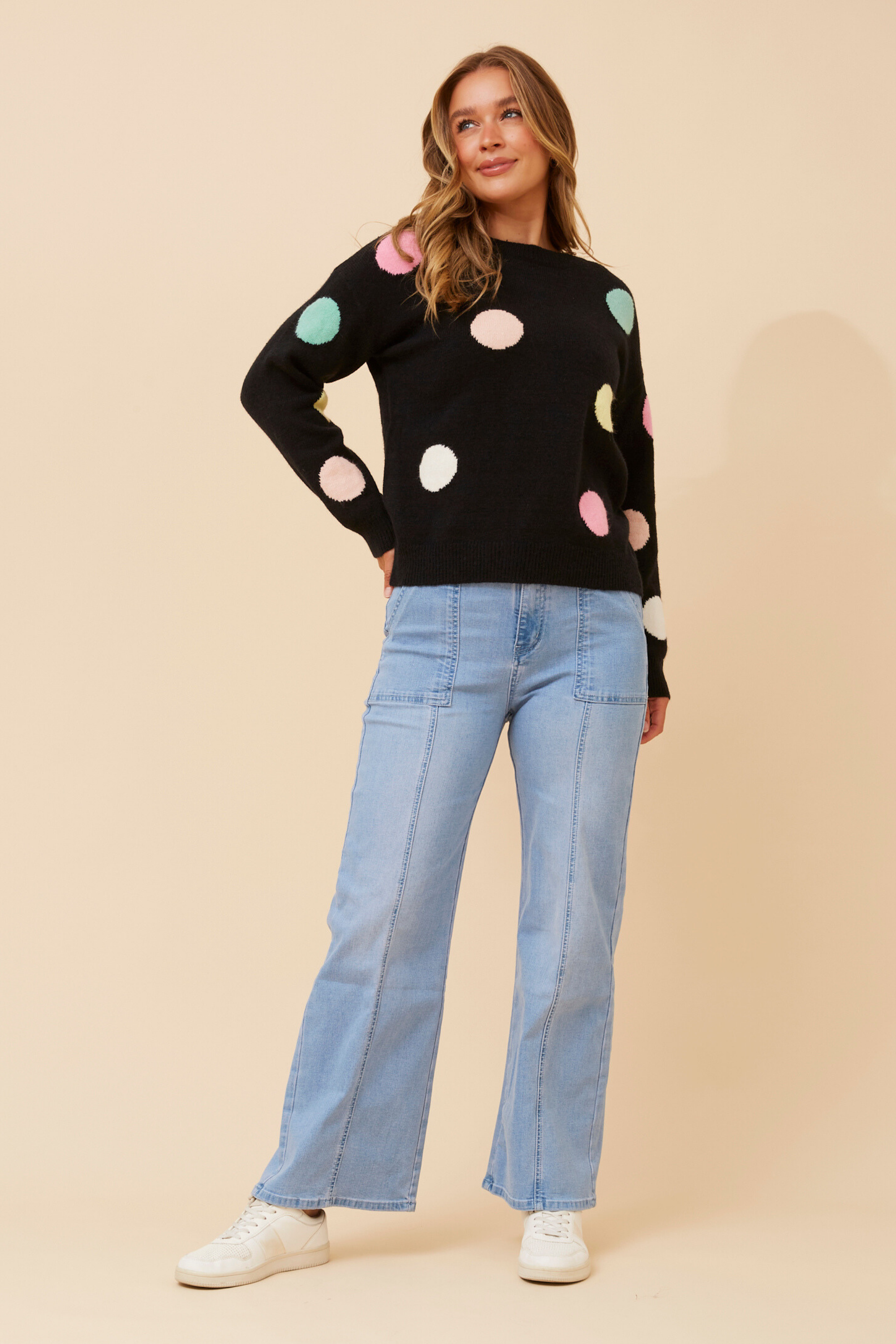 Tess Polka Dot Knit Jumper