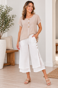 Sandy Layered Wide Leg Pants
