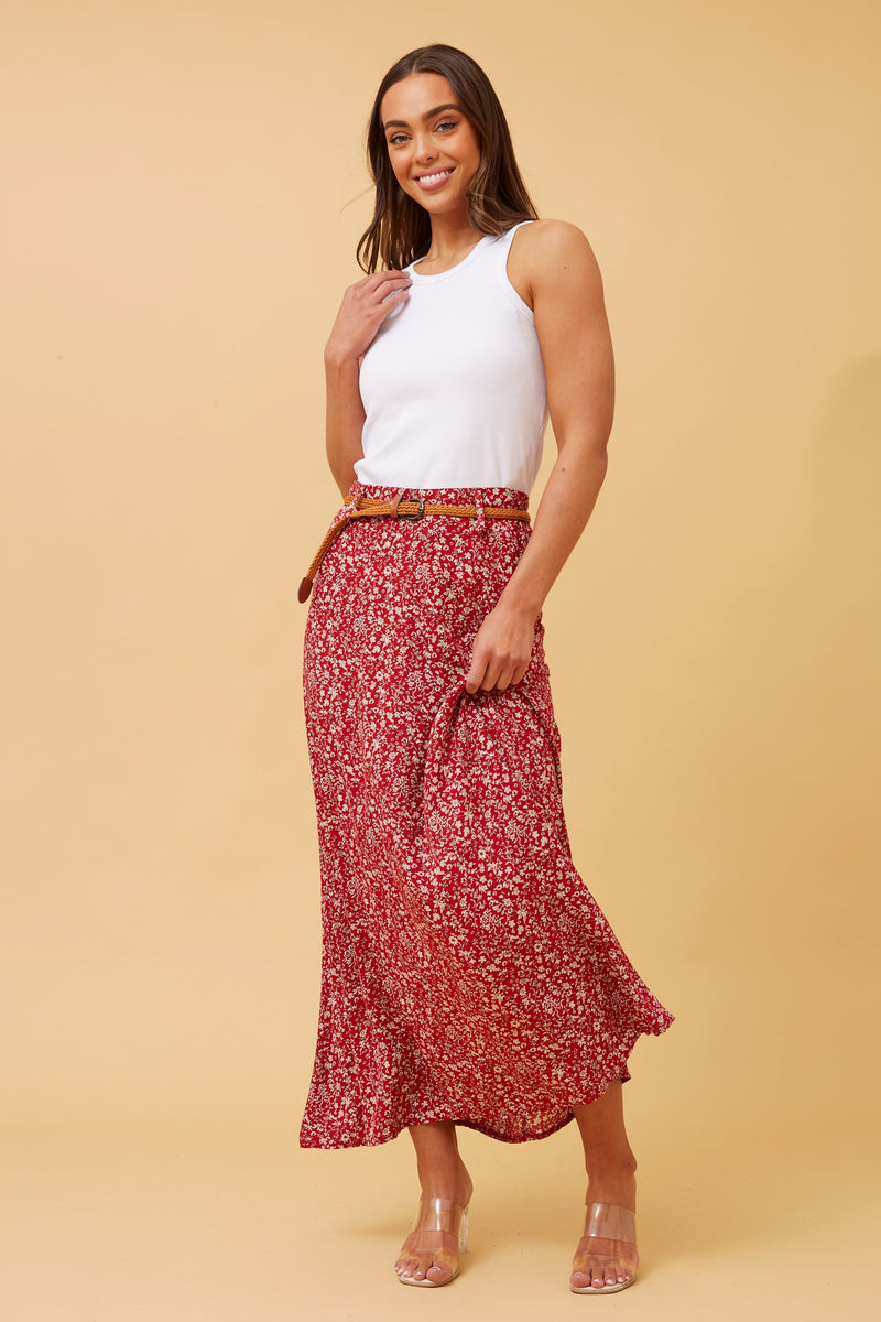 Adi Floral Print Maxi Skirt