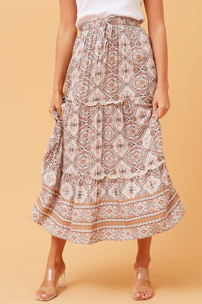 Luna Boho Maxi Skirt