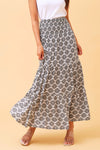 Peggy Geometric print Maxi Skirt