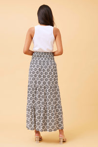 Peggy Geometric print Maxi Skirt