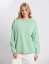 Stella + Gemma Classic Sweater Embroidered logo Green
