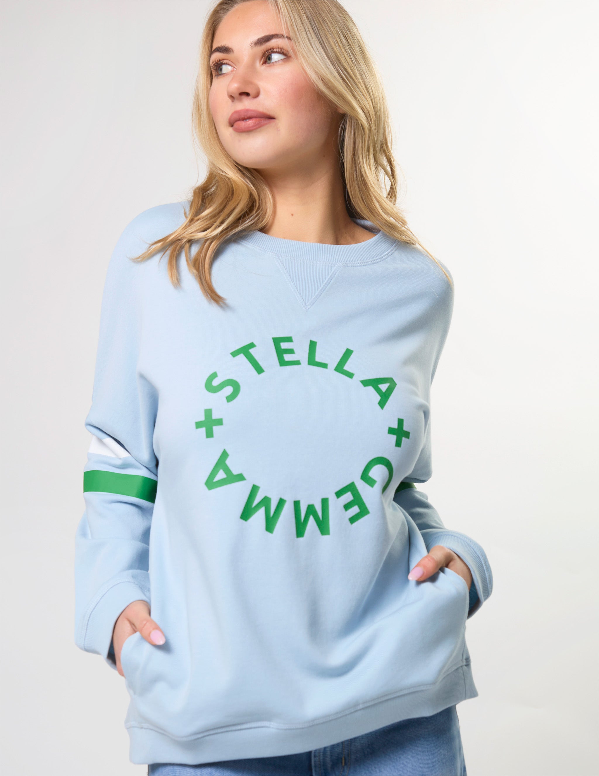 Stella + Gemma Newport Pocket Sweat Sky Blue