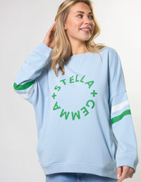 Stella + Gemma Newport Pocket Sweat Sky Blue