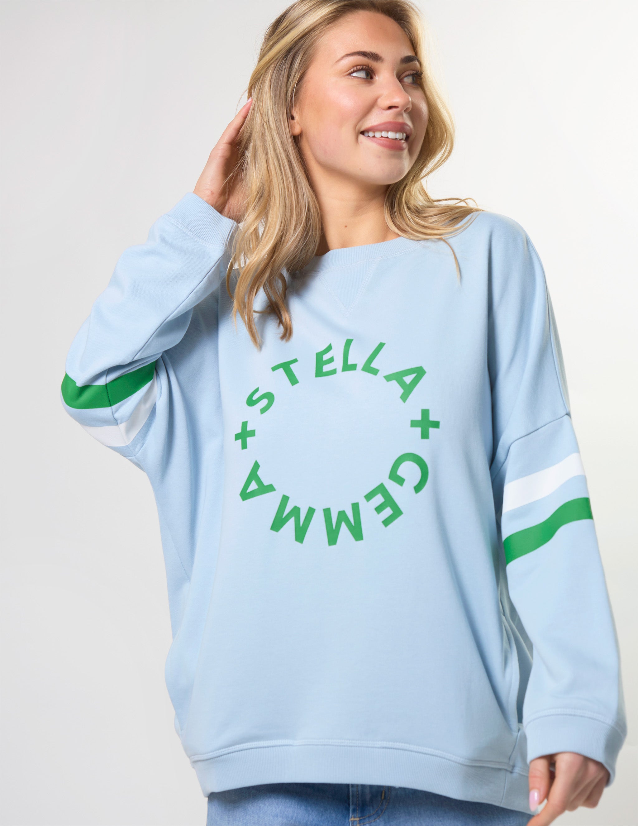 Stella + Gemma Newport Pocket Sweat Sky Blue