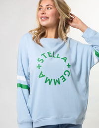 Stella + Gemma Newport Pocket Sweat Sky Blue