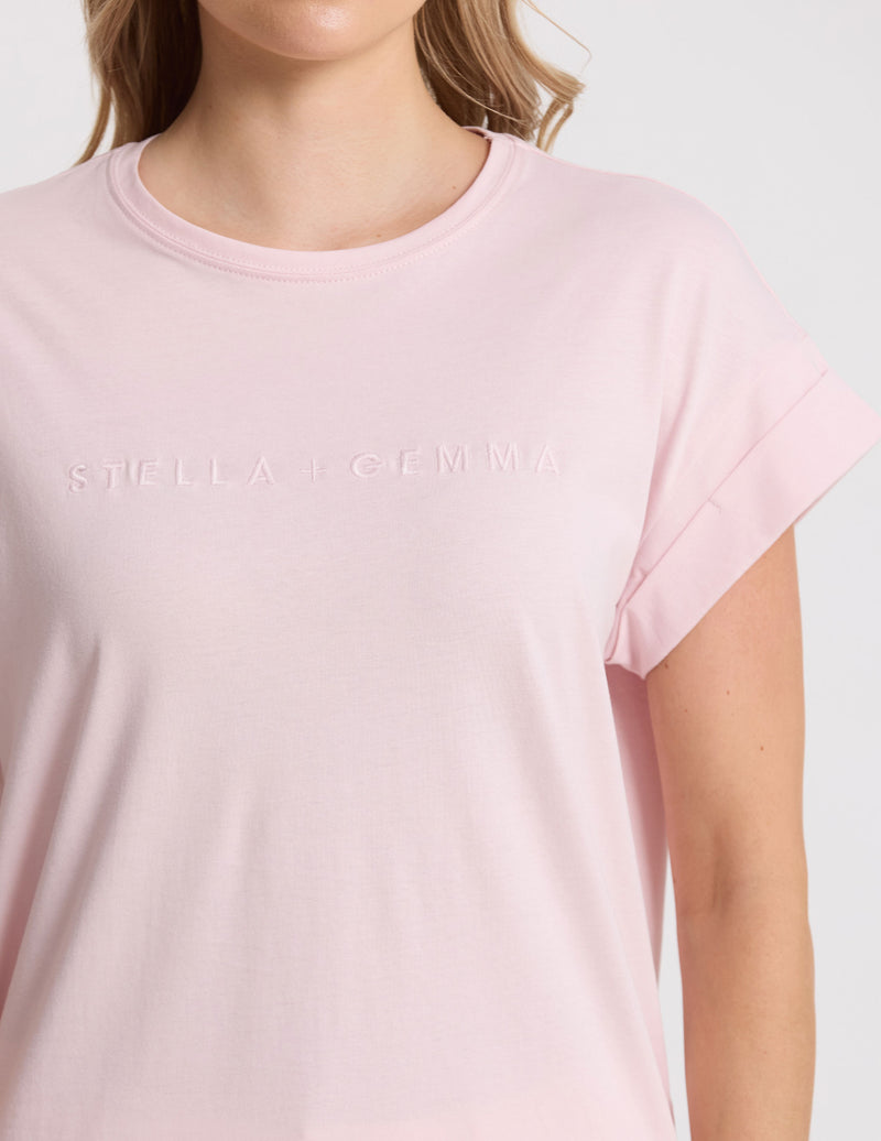 The SOHO Cuff Tee Pink Tulle