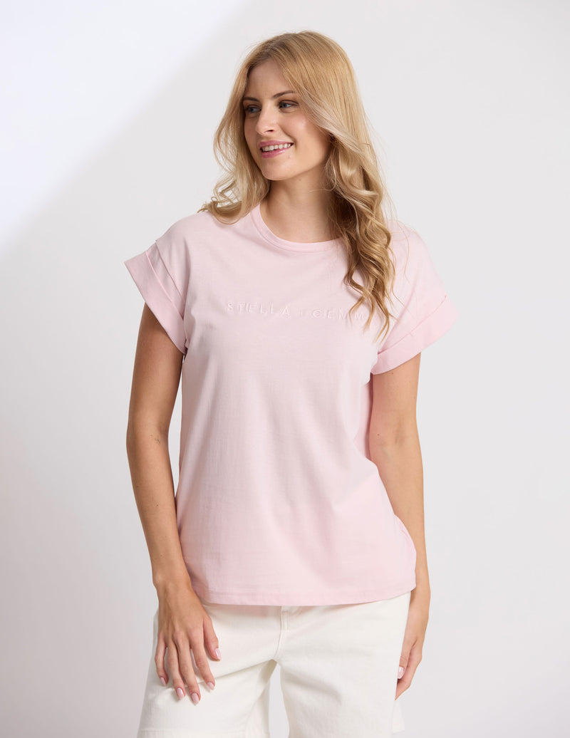 The SOHO Cuff Tee Pink Tulle
