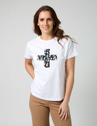 Stella + Gemma LEOPARD CROSS ACE TEE