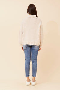 Avery Stripe Knit Jumper Camel