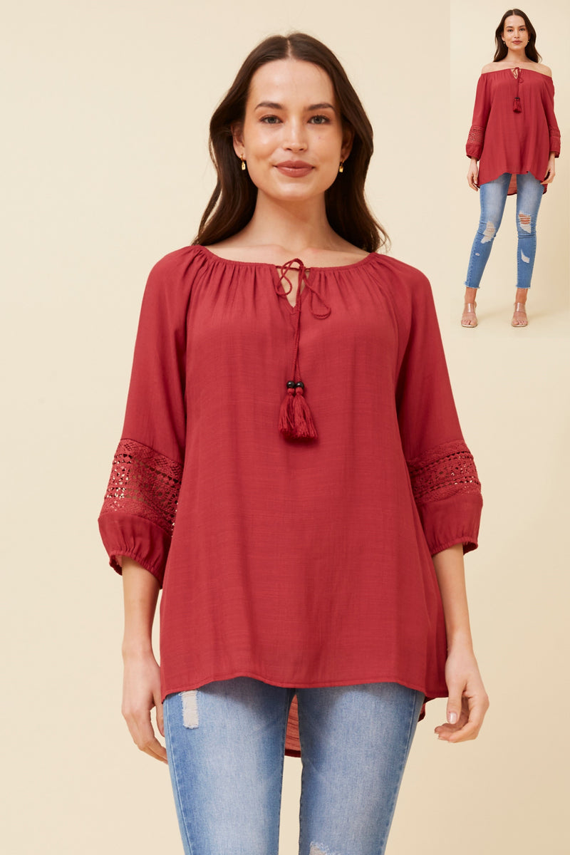 Laura  Peasant Top