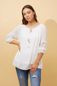 Laura  Peasant Top