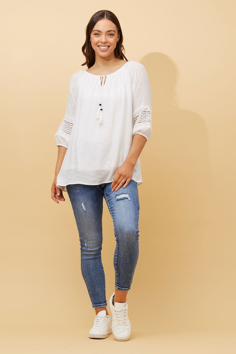 Laura  Peasant Top