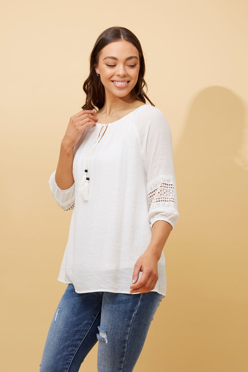 Laura  Peasant Top