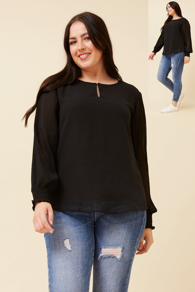 Bree Blouse – Pleated Sleeve