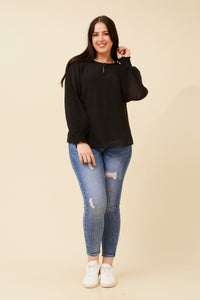 Bree Blouse – Pleated Sleeve