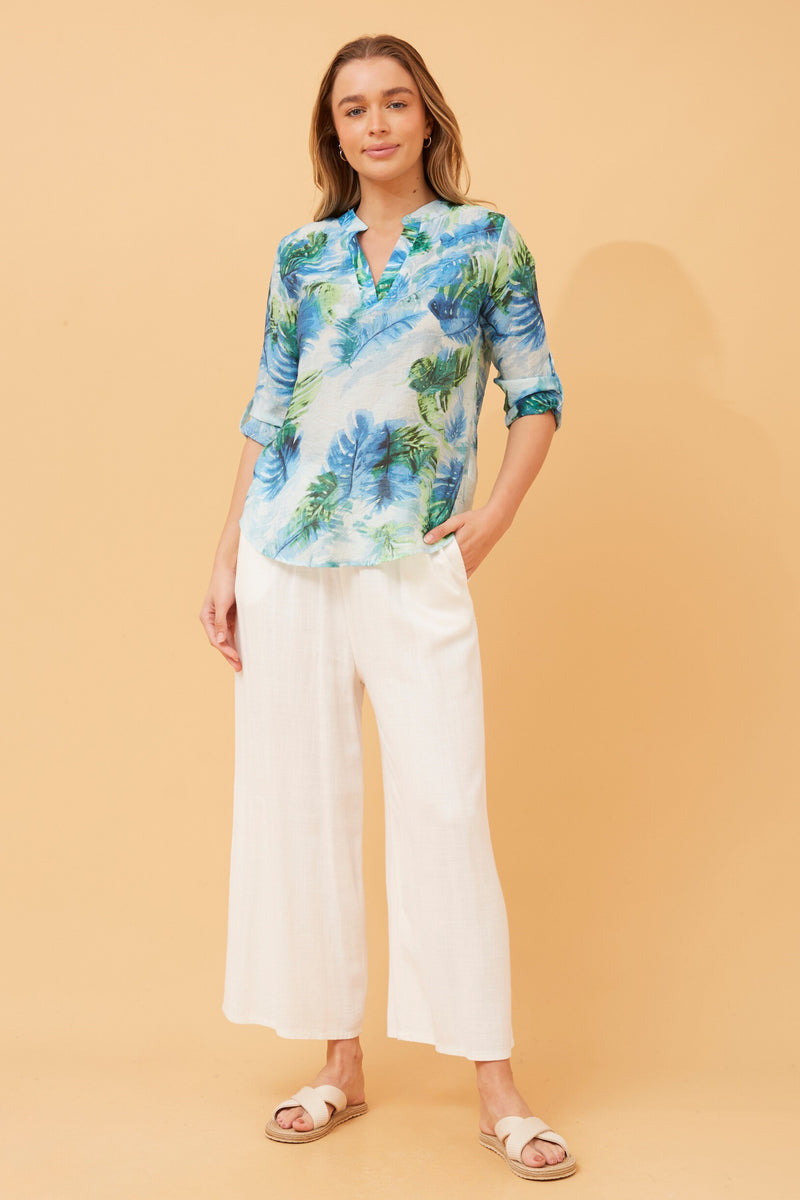 Kaz Leaf Print Top