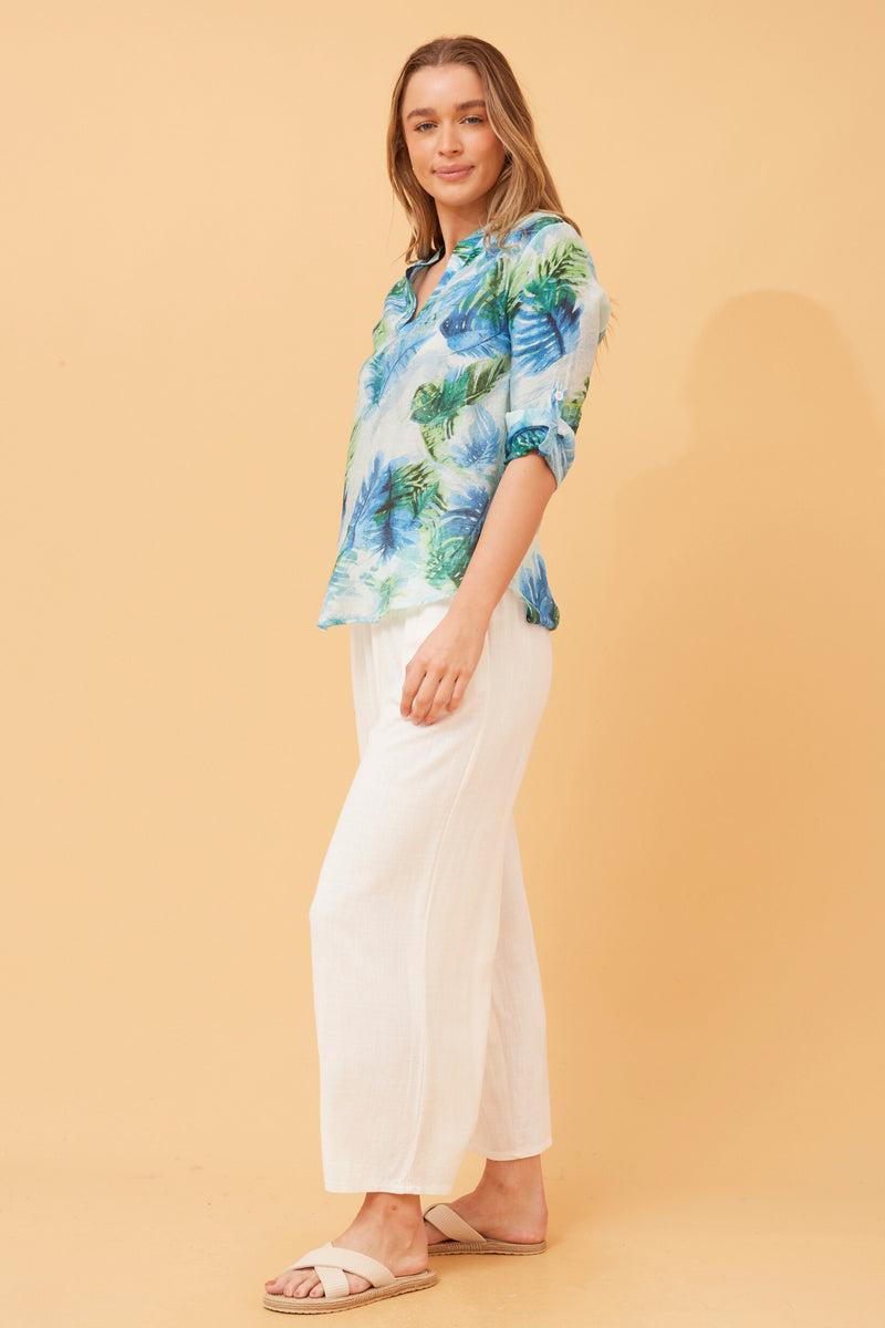 Kaz Leaf Print Top