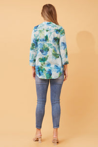 Kaz Leaf Print Top