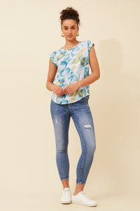 June Bubble Print Top