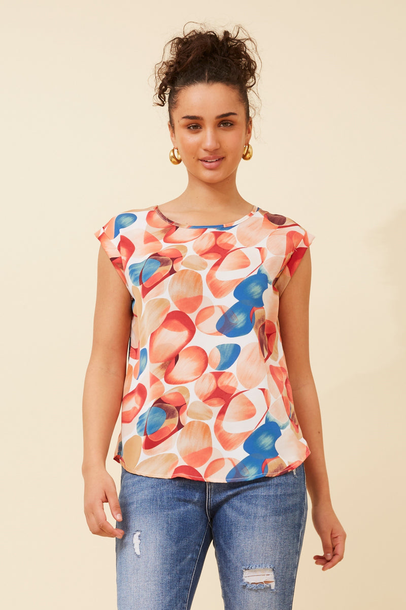 June Bubble Print Top