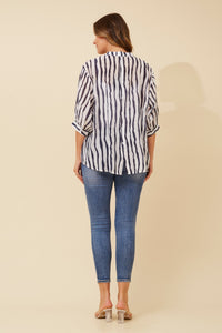 Bridget Button Shirt  Stripes