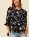 Traci Abstract Print Top