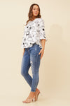 Traci Abstract Print Top