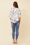 Traci Abstract Print Top