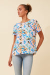 Asha Tropical Print Top