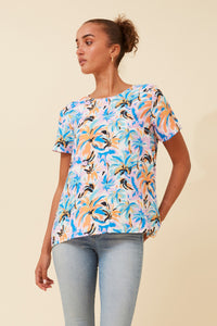 Asha Tropical Print Top