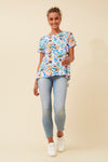 Asha Tropical Print Top