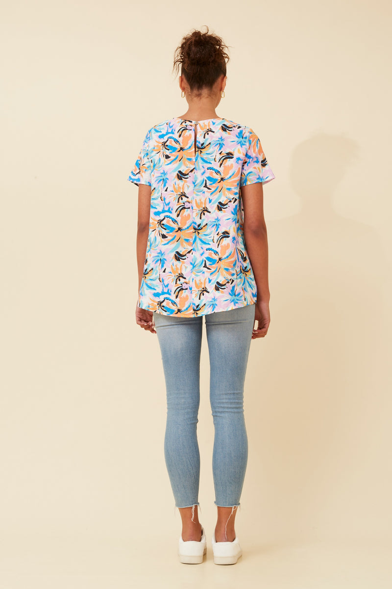 Asha Tropical Print Top