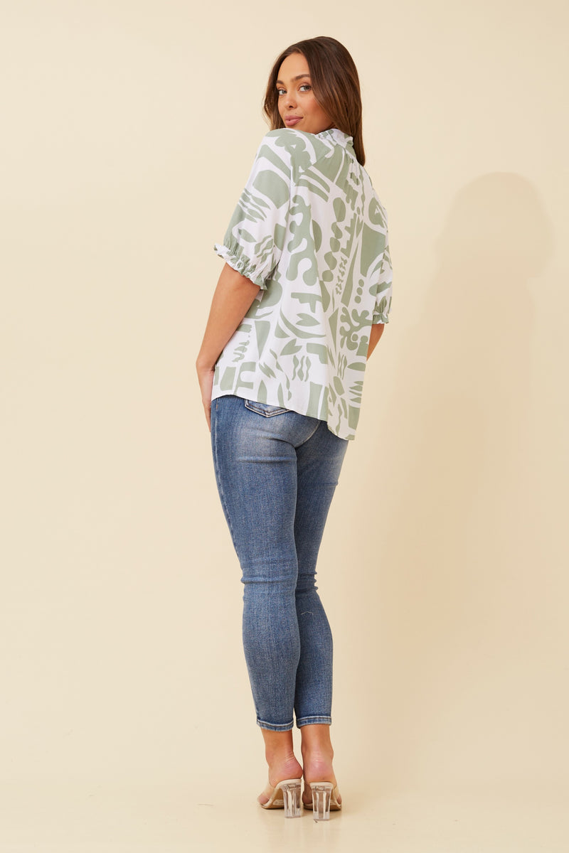 Haylo Abstract Blouse