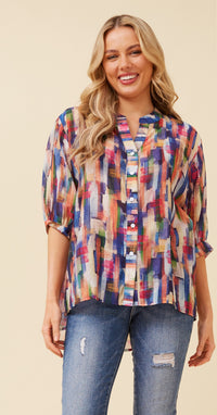 Bridget Button Shirt Abstract