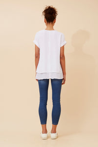 Regina Button Detail Top