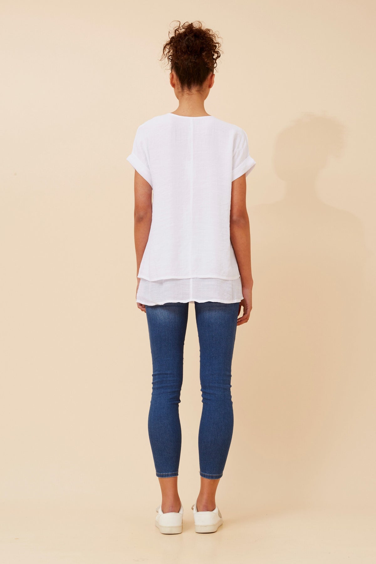 Regina Button Detail Top