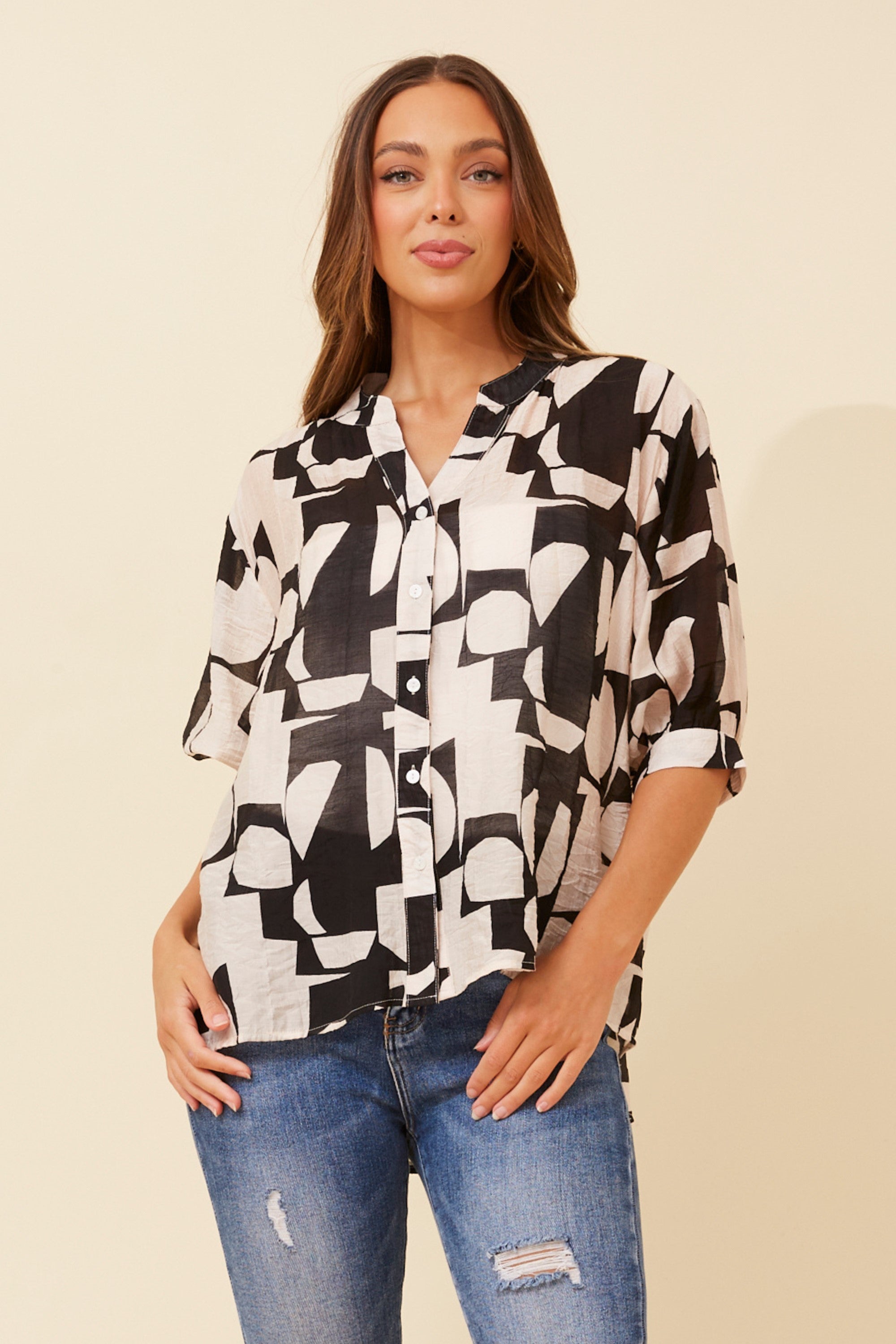 Bridget Button shirt Abstract