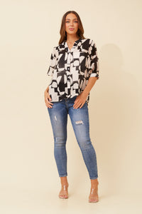 Bridget Button shirt Abstract