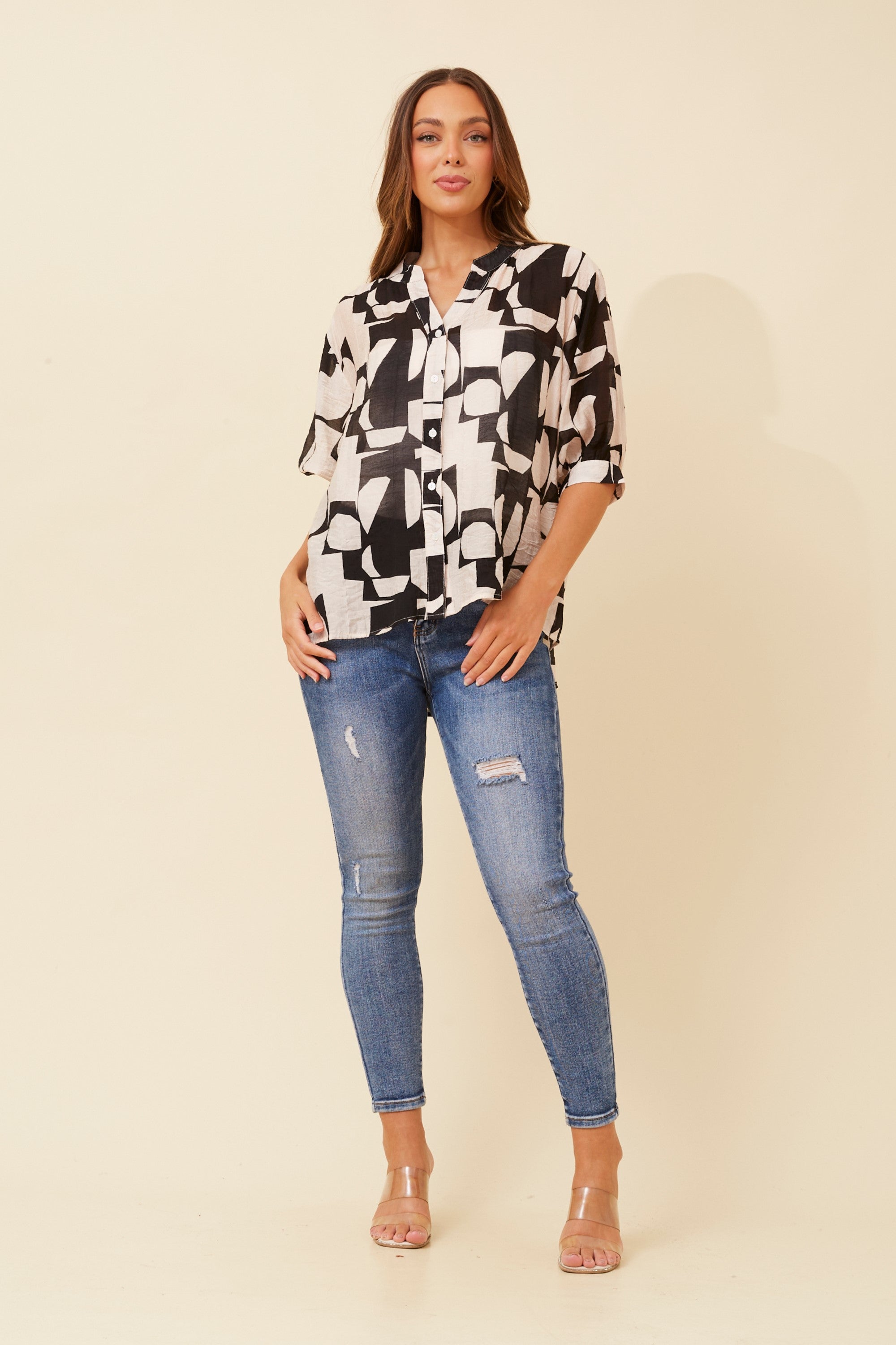 Bridget Button shirt Abstract