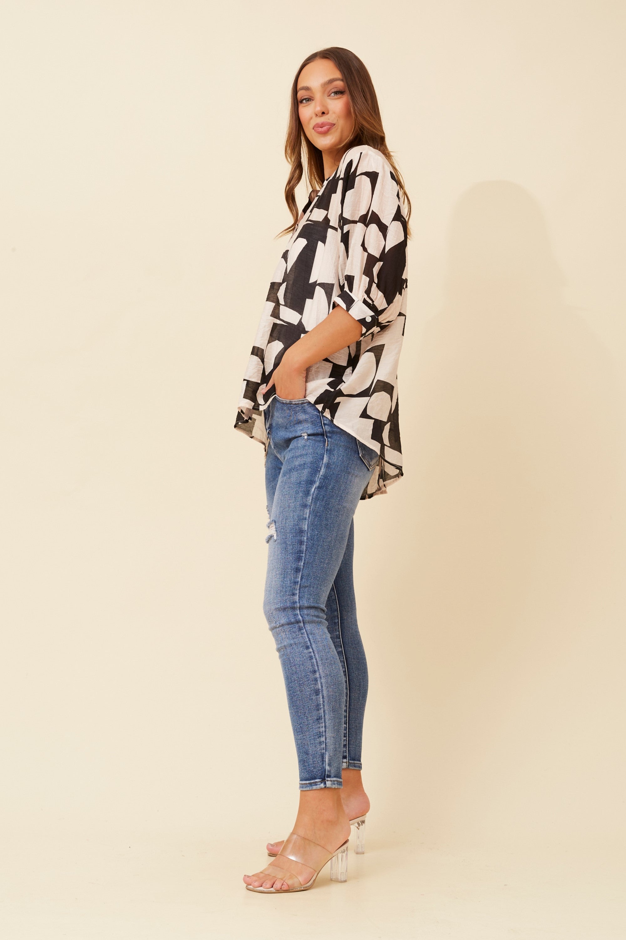 Bridget Button shirt Abstract