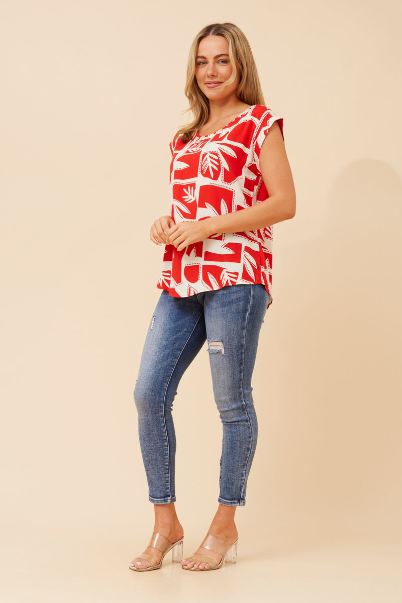 June Red Leaf Top