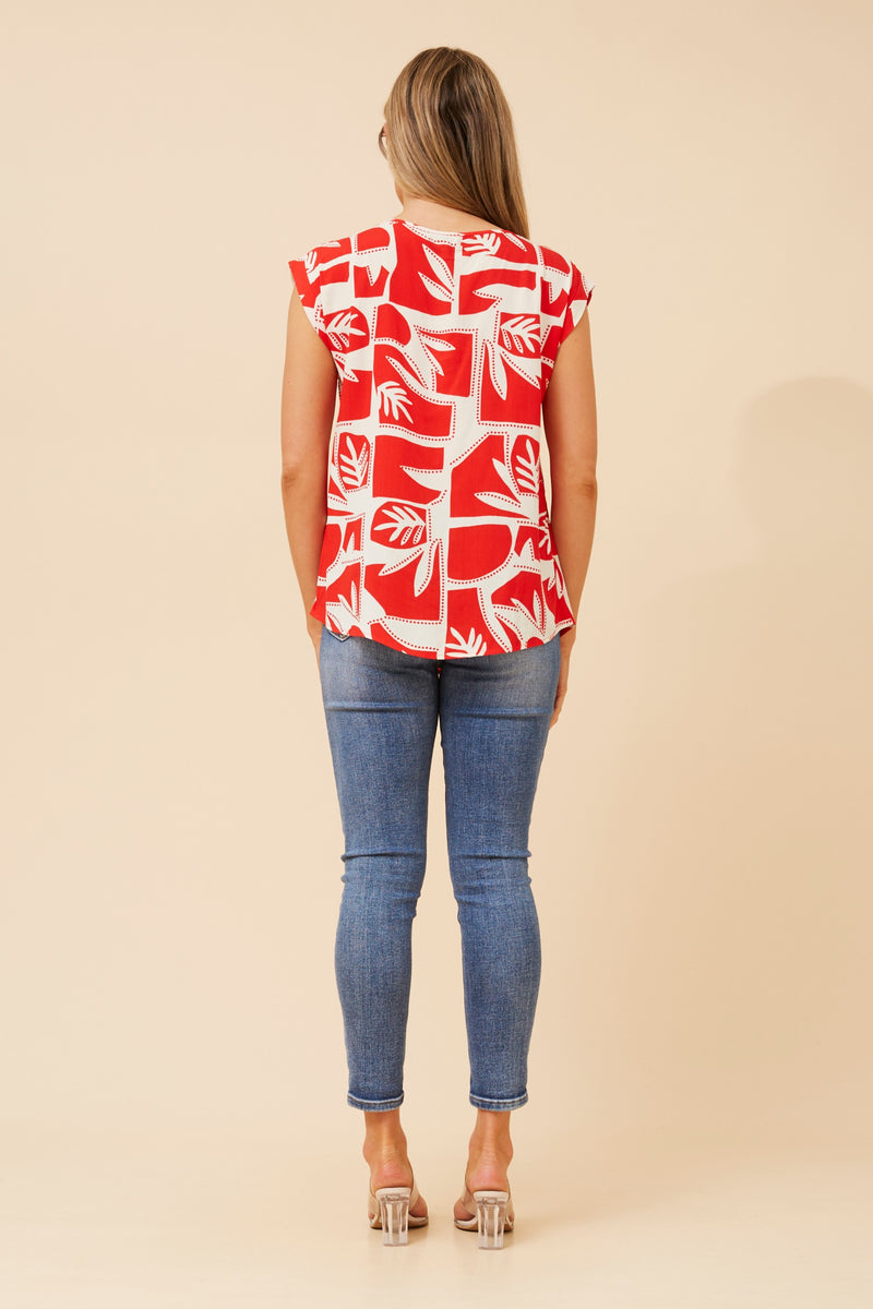June Red Leaf Top