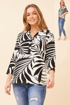 Kaz Leaf Print Top