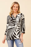Kaz Leaf Print Top