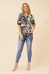 Kaz Leaf Print Top